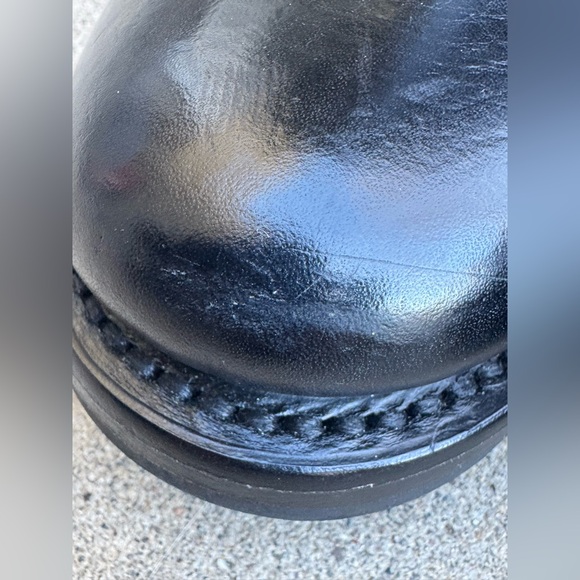 Frye Black Leather zip up  Ankle Boots nwot 7.5 - Picture 6 of 12